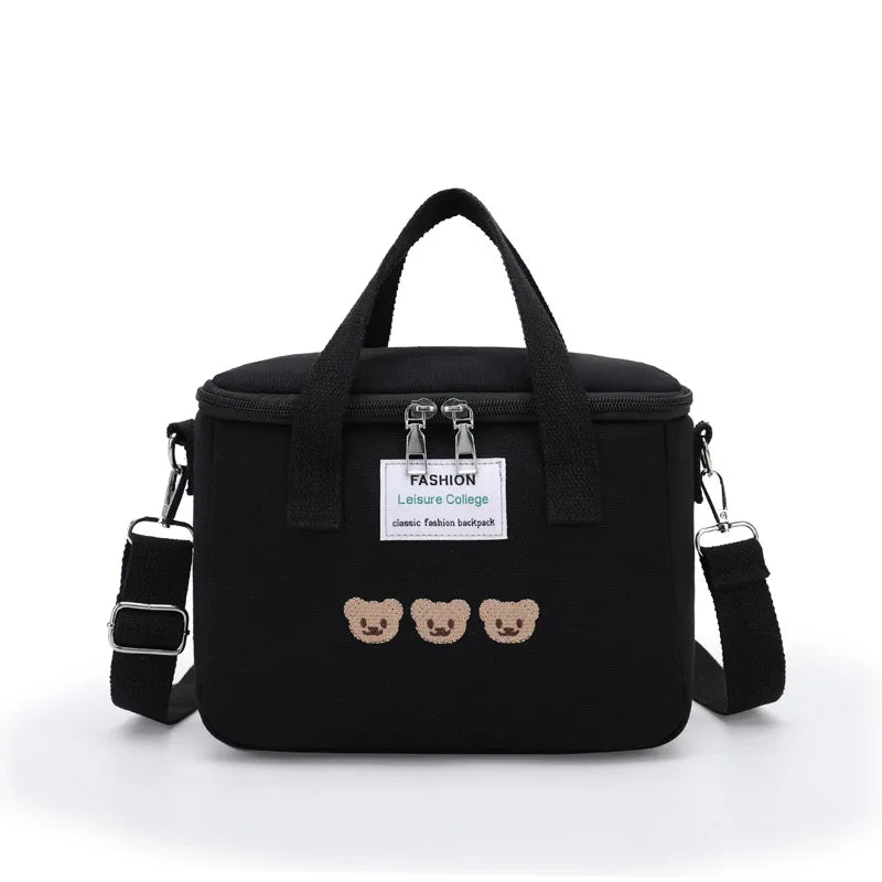 Cartoon Bear Insulated Baby Bottle Bag – Portable Thermal Bottle Holder for Pushchairs & Travel