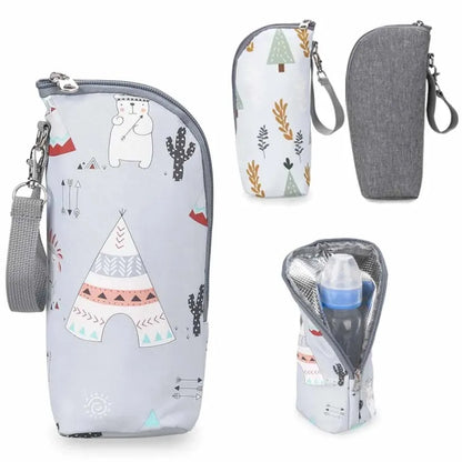 Portable Insulated Baby Bottle Bag – Stroller Hanging Bottle Warmer & Storage Pouch