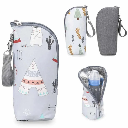 Portable Insulated Baby Bottle Bag – Stroller Hanging Bottle Warmer & Storage Pouch