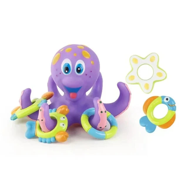 Octopus Ring Toss Bath Toy – Floating Water Game for Children Aged 3+