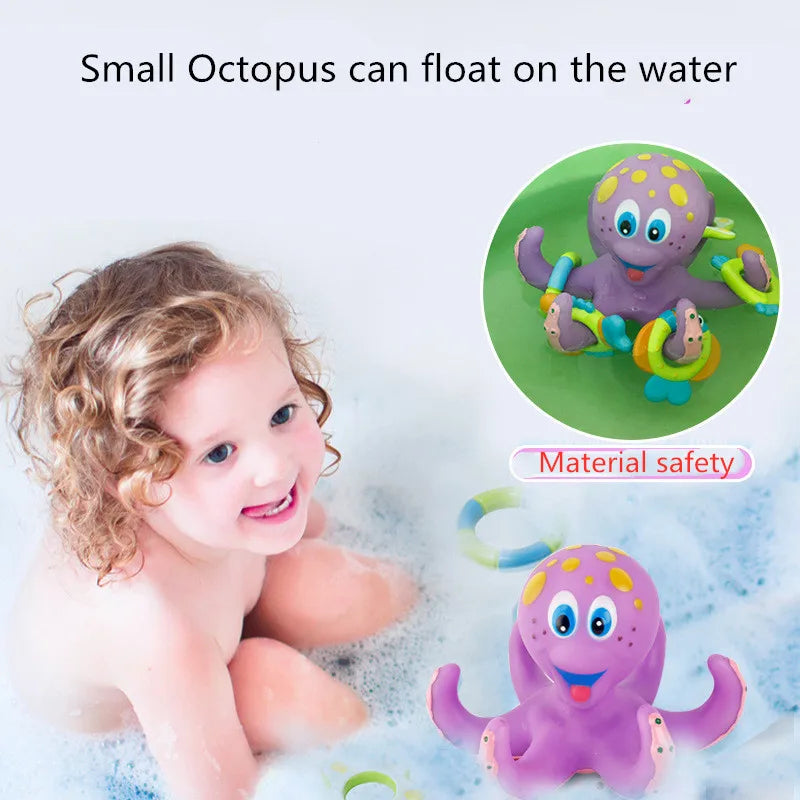 Octopus Ring Toss Bath Toy – Floating Water Game for Children Aged 3+