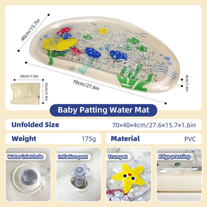 Inflatable Baby Water Play Mat – Tummy Time Activity Mat for Infants & Toddlers