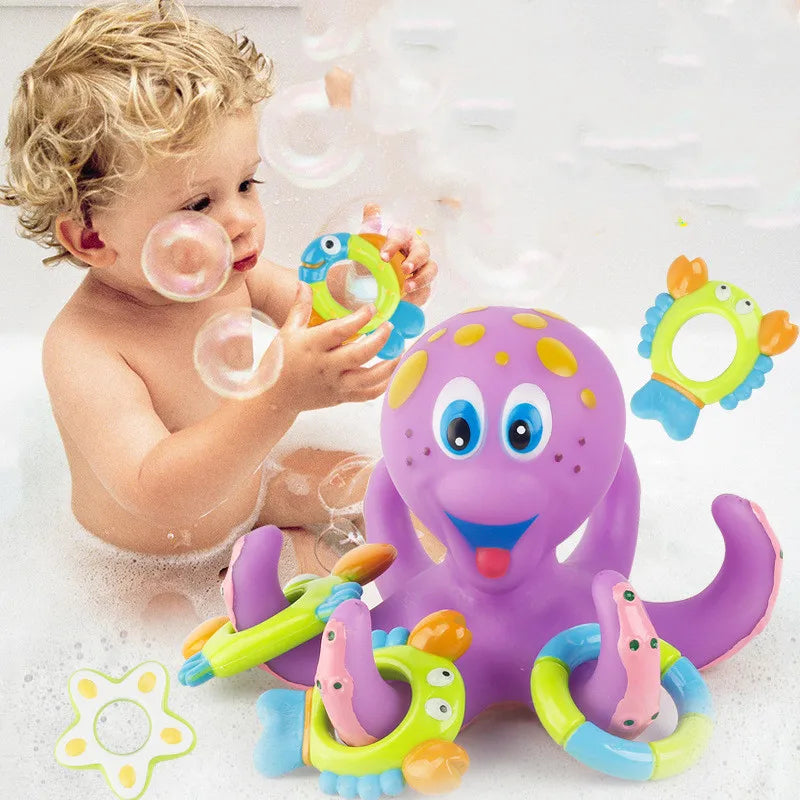 Octopus Ring Toss Bath Toy – Floating Water Game for Children Aged 3+