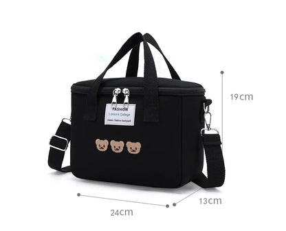 Cartoon Bear Insulated Baby Bottle Bag – Portable Thermal Bottle Holder for Pushchairs & Travel