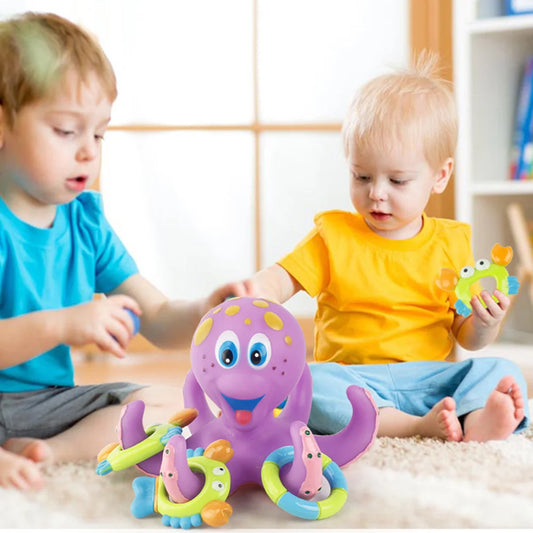 Octopus Ring Toss Bath Toy – Floating Water Game for Children Aged 3+