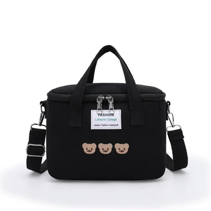 Cartoon Bear Insulated Baby Bottle Bag – Portable Thermal Bottle Holder for Pushchairs & Travel